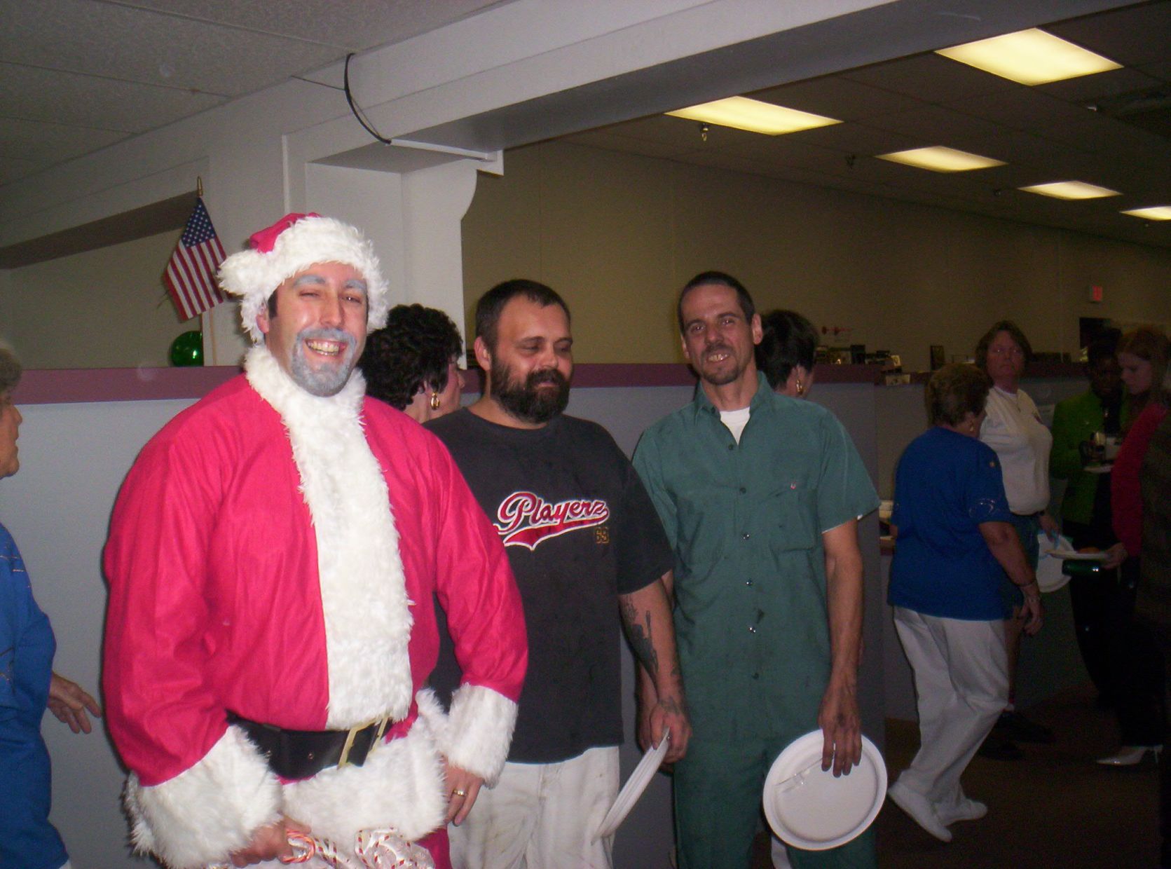 Santa and the press crew